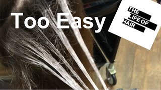 Balayage Technique  Ribbon Weave  Very Easy Hair [upl. by Ahseik]