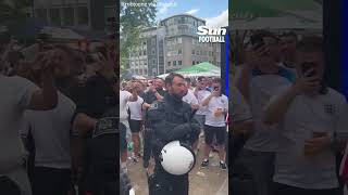 Gareth Southgate lookalike cop serenaded by England fans in Dortmund euro2024 football england [upl. by Guerra354]