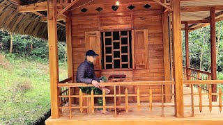 woodworking coffee table balcony wooden house  Nông Văn Bình [upl. by Lymn]