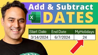 How to Add and Subtract Dates in Microsoft Excel [upl. by Denzil]