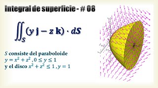 Integral de superficie  Ejercicio 8 reeditado [upl. by Suryt]