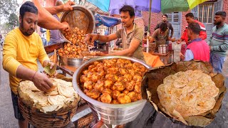 25Rs Only  Highest Selling Dal Puri amp Aloo Soya Curry  500 People Eat Everyday  Street Food [upl. by Kcirrek]