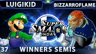 SSS 37  Luigikid Luigi Vs YP Bizzarro Flame Ganondorf SSBM Winners Semis  Smash Melee [upl. by Silsby27]