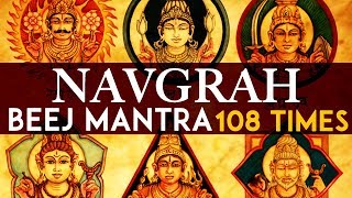 NAVGRAHA BEEJ MANTRA 108 Times  Beej Mantra of all Nine planetsनौ ग्रहों के बीज मन्त्रBeej Mantra [upl. by Jordon]