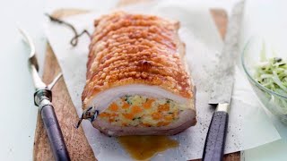 Recette  Rôti de porc farci [upl. by Krein]