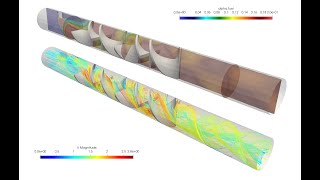 OpenFOAM Simulation Statix Mixer [upl. by Skeie]