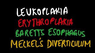 LEUKOPLAKIA  MECKEL’S DIVERTICULUM  BARRETT’S ESOPHAGUS [upl. by Eatnod103]