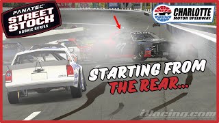 iRacing  Rookie Street Stock Fanatec Series  Charlotte Motor Speedway [upl. by Siskind]