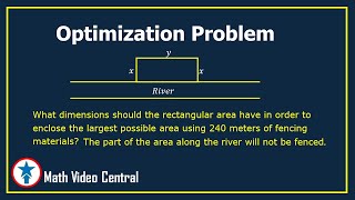 Optimization Problem 1  Calculus [upl. by Gib]