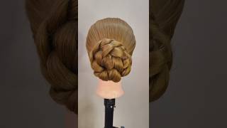 Easy And Beautiful Bun Hairstyle ✨🩷 [upl. by Atteoj]