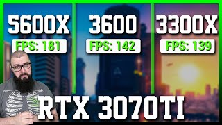 RYZEN 5600X vs RYZEN 3600 vs RYZEN 3300X Teste em Jogos FULL HD  RTX 3070 Ti [upl. by Gemina]