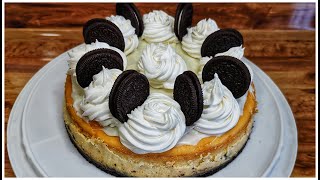 Como hacer Cheesecake de Oreo al horno  Los Antojos de RD [upl. by Annohs]