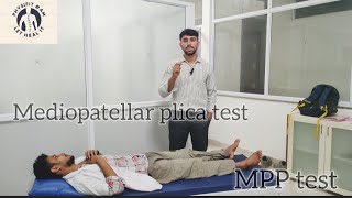 MPP test Mediopatellar plica test  Only test to diagnose Plica syndrome knee kneepain [upl. by Eninotna]