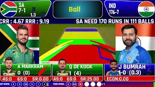 LIVE T20 WORLD CUP INDIA VS SOUTH AFRICA FINAL MATCH  TODAY LIVE CRICKET IND VS SA  LIVE SCORE [upl. by Farrar]