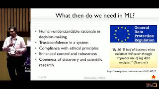 Going beyond what and asking why Explainability in MLDL  Vineeth N Balasubramanian [upl. by Rissa771]