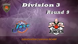 Atlasbasket  Div 3Round 9  ITAH JAZZ vs BASKETBALL JUNKIES 20 [upl. by Ecinrahs]