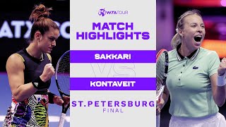 Maria Sakkari vs Anett Kontaveit  2022 St Petersburg Final  WTA Match Highlights [upl. by Hijoung776]