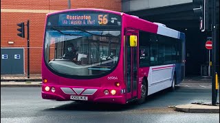 First Bus Doncaster X First Leicester 66964 On 56 From Doncaster To Rossington [upl. by Tanny6]