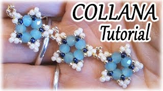 Tutorial collana  Come fare una collana di stelline fatta con perline  Tutorial perline [upl. by Ahsenik]