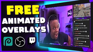 How to Make FREE Animated Overlays for Twitch Youtube OBS streaming [upl. by Ralli]