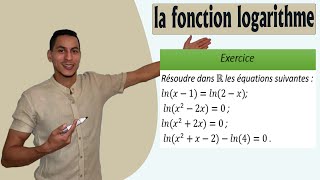 fonction logarithme 2bac exercices  domaine de definition fonction logarithme  equation logarithme [upl. by Ramirol]