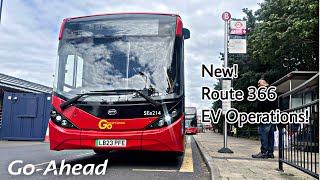 1ST WEEK Enviro200 EV on Route 366  Observations amp Journey [upl. by Tanhya]