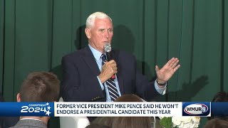 Former Vice President Mike Pence says he will not endorse a presidential candidate [upl. by Adehsor]