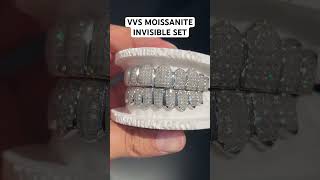 VVS MOISSANITE INVISIBLE SET GRILLZ [upl. by Kolnick714]