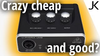 Behringer UM2 cheap Audio Interface  Review [upl. by Yenttihw574]