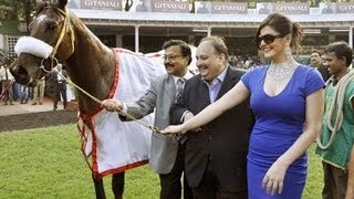 Vivek Oberai amp Zarine Khan at Nakshatra Indian 2000 Guineas Race 2012 Part 1  FULL VERSION [upl. by Hayyikaz]