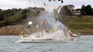 Yachting Monthlys Crash Test Boat  Explosion [upl. by Vigor811]