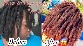 How To DYE LOCS GINGERAUBURN  LOreal HiColor  NO BLEACH or DAMAGE [upl. by Meares]