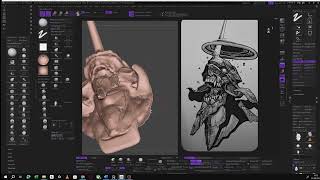 Eva01 part 01 Neon Genesis Evangelion  3d modeling in zbrush [upl. by Gnet]