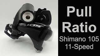 Shimano 105 11Speed Derailleur Pull Ratio [upl. by Assenev]