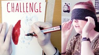 BLINDFOLDED DRAWING CHALLENGE  Catbug super simple [upl. by Atik]