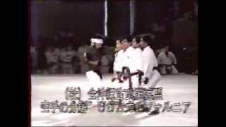 Tadashi Yamashita 1990 World Uchinanchu Festival Okinawan Karate Kobudo [upl. by Hsirt]