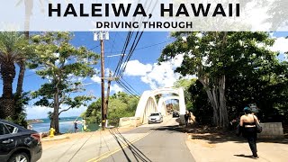 Driving Through Haleiwa Hawaii on the Island of Oahu [upl. by Macegan631]