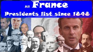 List Of France Presidents By Time In Office  Liste des présidents Français [upl. by Neerom]