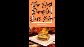 Ooey Gooey Pumpkin Cream Cheese Bars [upl. by Dera174]