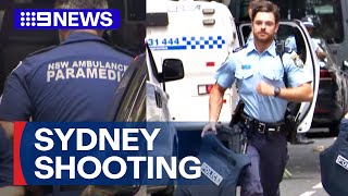 Man shot in Sydney CBD office block  9 News Australia [upl. by Acinnad424]