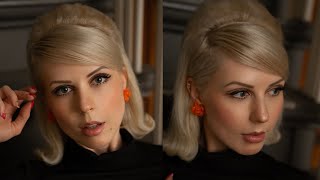 Iconic 1960s Hairstyle 60s Hair Tutorial Bubble Flip [upl. by Ilohcin]