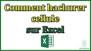 Comment hachurer une cellule sur Excel [upl. by Patrizia]