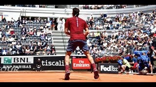 Roger Federer de retour sur terre battue à Madrid [upl. by Ynohtnacram]