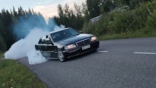 Mercedes W202 M104 TurboBurnout [upl. by Cinderella]