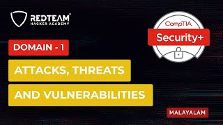 CompTIA Security  Training in Malayalam 👨‍💻👨‍💻  Domain 1  Attacks Threats amp Vulnerabilities [upl. by Blythe320]