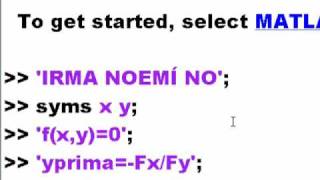 DERIVAR IMPLÍCITAMENTE CON MATLAB [upl. by Ainsworth]