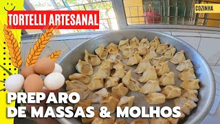 APRENDA COMO FAZER TORTELLI CASEIRO  Preparo de Massas e Molhos [upl. by Amoakuh]