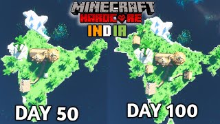 I Survived 100 days in INDIA Island in Hardcore Minecraft Part 2 [upl. by Gally]