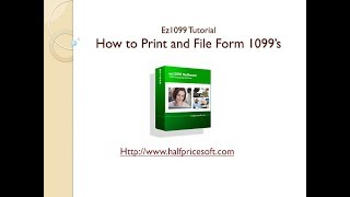 How to Prepare Print and File Tax form 1099s with ez1099 software [upl. by Secrest]