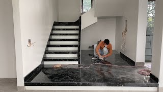 How do install a new style of granite stairs a new design for the stairs [upl. by Lipscomb841]